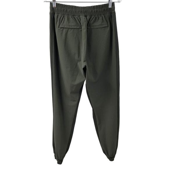 Athleta 2 Textured Brooklyn Jogger Pants Mountain Olive - Picture 8 of 8